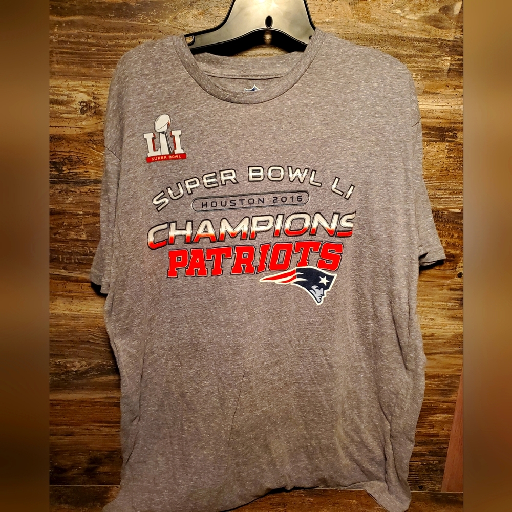 2016 Super Bowl XLI New England Patriots Champions Shirt XXL 2XL Tom Brady‎ Nwot